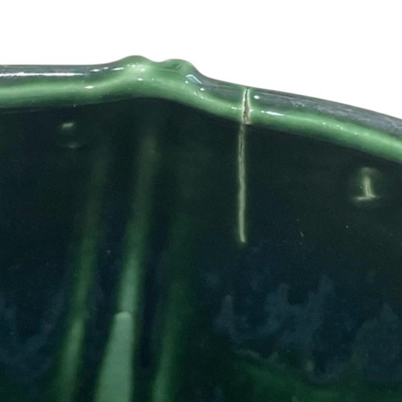 Vintage/Antique Green Glazed Ceramic Vase Pottery - Picture 8 of 9